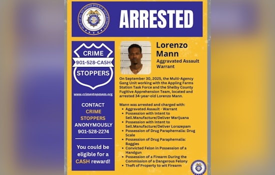 Memphis Law Enforcement Arrests Lorenzo Mann for Aggravated Assault, Boosts Public Safety Efforts