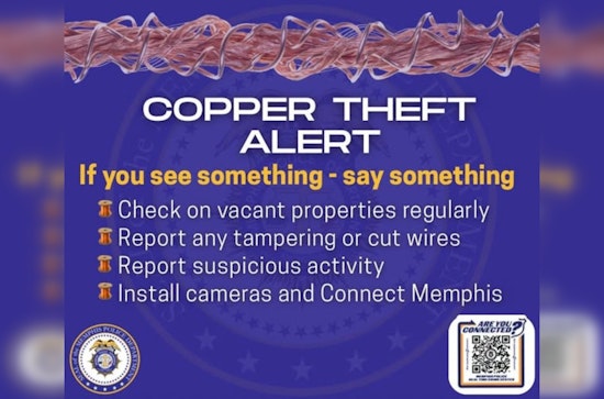 Memphis Police Department Calls for Community Action Against Surge in Copper Thefts