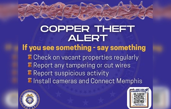 Memphis Police Department Calls for Community Action Against Surge in Copper Thefts