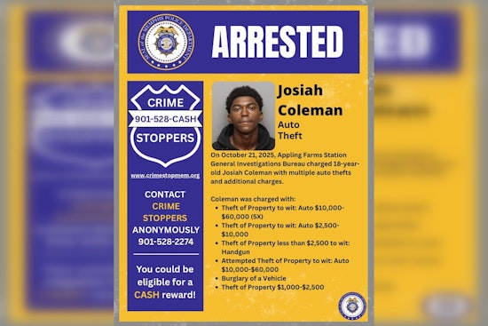 Memphis Police Rearrest Man on Multiple Auto Theft and Burglary Charges While on Bond for Assault