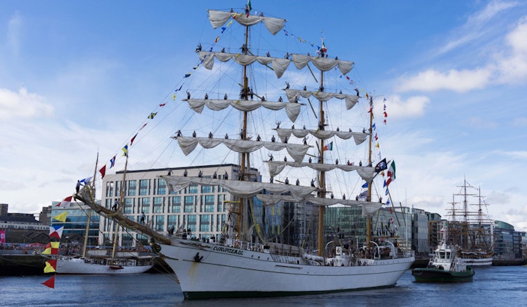 Mexican Navy's Tall Ship Cuauhtémoc Sets Sail from New York City After Repairs Following Brooklyn Bridge Collision