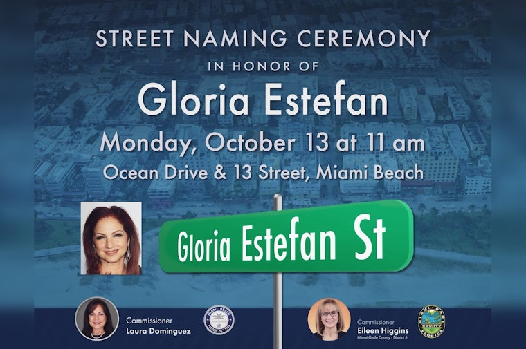 Miami Beach to Name Street in Honor of Music Icon Gloria Estefan
