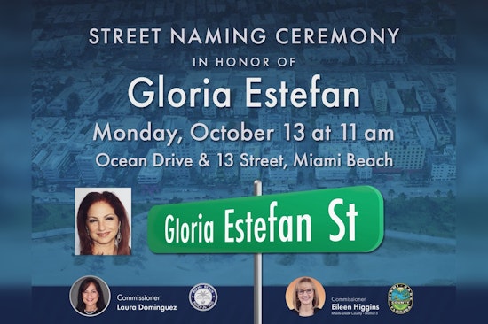 Miami Beach to Name Street in Honor of Music Icon Gloria Estefan