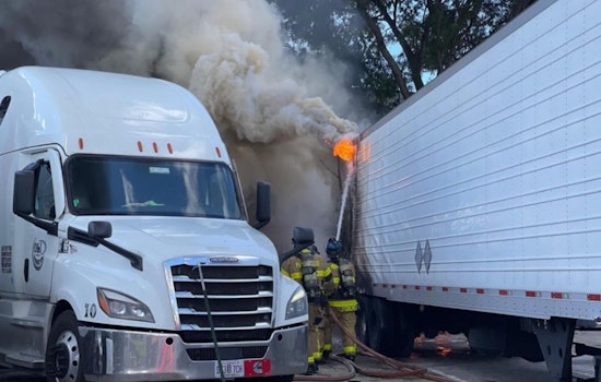 Miami-Dade Fire Rescue Extinguishes Tractor-Trailer Fire in Opa-locka, Prevents Injuries and Environmental Damage