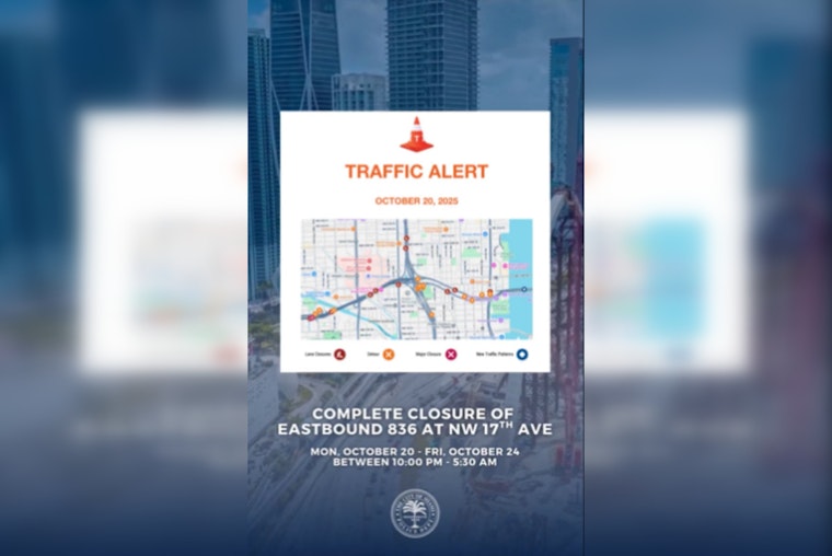Miami Drivers Alert: Weeknight Closures on S.R. 836 for Bridge Construction, Detours Advised