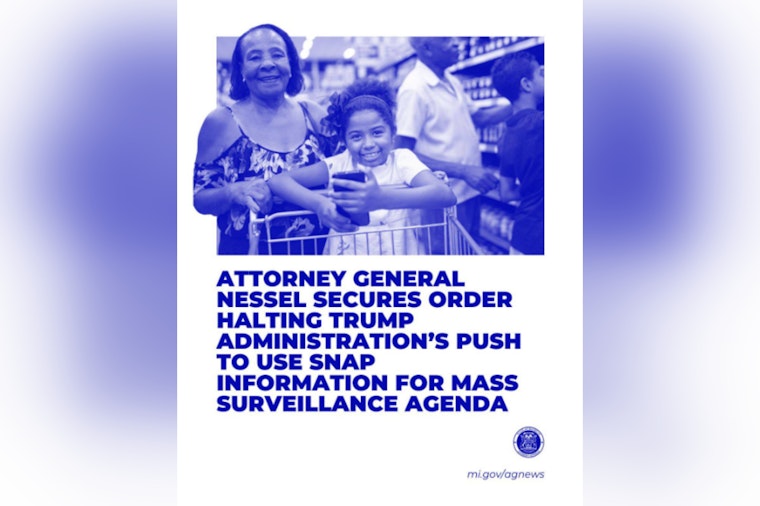 Michigan AG Dana Nessel Obtains Court Injunction Against Trump Administration's SNAP Data Mining Effort