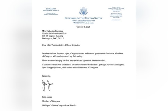 Michigan Rep. John James Foregoes Salary Amid 'Schumer Shutdown' to Show Solidarity with Affected Workers