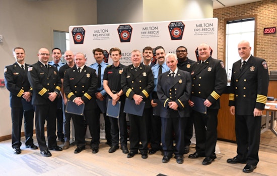 Milton Firefighters Honored: Samuel Hiatt and Capt. Ryan James Receive Top Awards at City Hall Ceremony