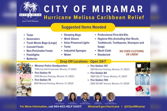 Miramar and Homestead Mobilize Relief Efforts for Jamaica as Hurricane Melissa Approaches