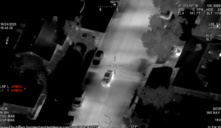 Modesto Police Arrest Two in Traffic Stop Turned Drug Bust with Aerial Aid from Sky 1