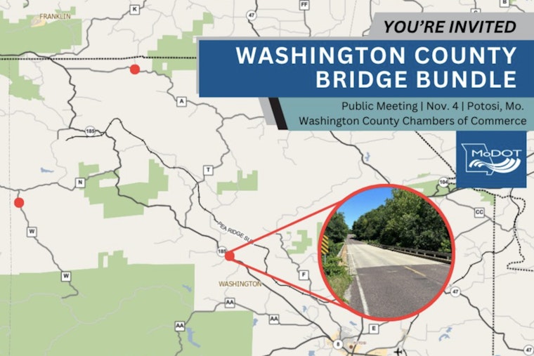 MoDOT Seeks Public Input on Bridge Projects in Washington County, Hosts Meeting and Opens Comment Period