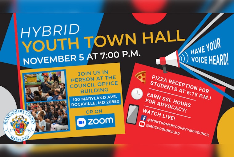 Montgomery County Council Invites Local Youth to Shape Policy at Rockville Town Hall Meeting