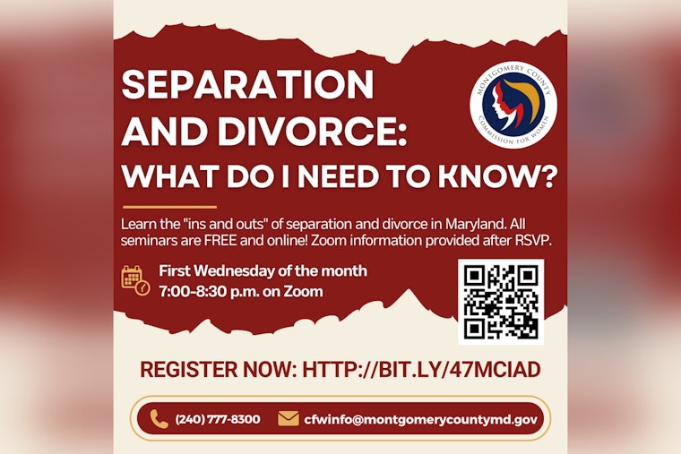 Montgomery County Launches Free Virtual Seminars to Navigate Divorce Proceedings