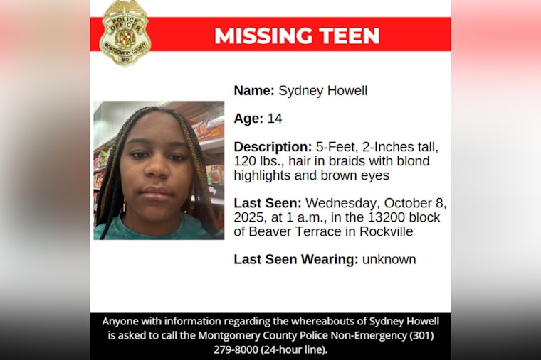 Montgomery County Police Seek Public Help to Locate Missing 14-Year-Old Sydney Howell