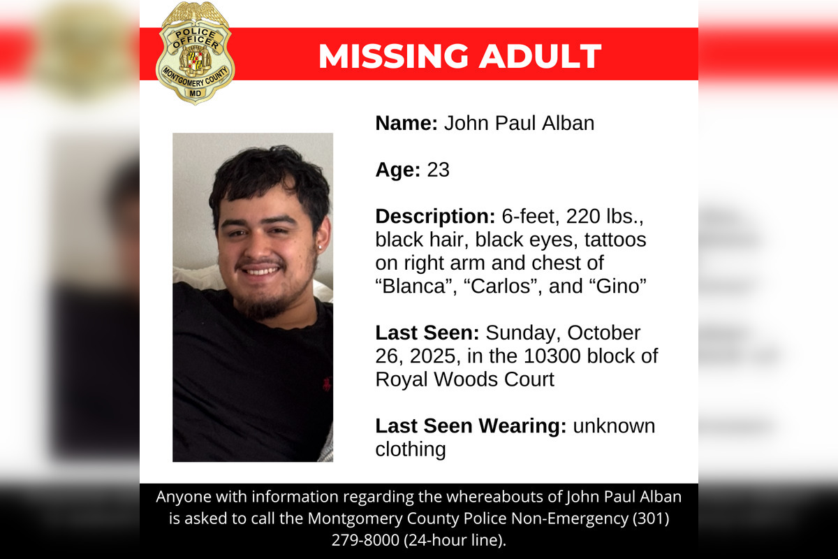 Montgomery County Police Seek Public's Help in Search for Missing