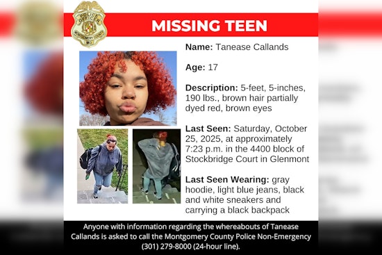 Montgomery County Police Seek Public's Help in Locating Missing Teen Tanease Callands
