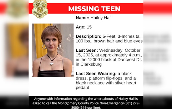 Montgomery County Police Seek Public's Help in Search for Missing Teen Hailey Hall