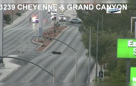 Motorcyclist Critically Injured in Collision With Tesla on Cheyenne Avenue, Las Vegas