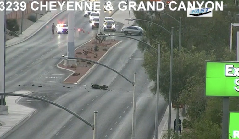 Motorcyclist Critically Injured in Collision With Tesla on Cheyenne Avenue, Las Vegas