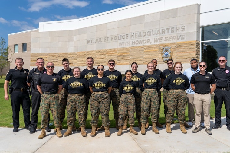 Mt. Juliet Police Engage with MJHS JROTC Seniors to Foster Community Relations and Mentorship