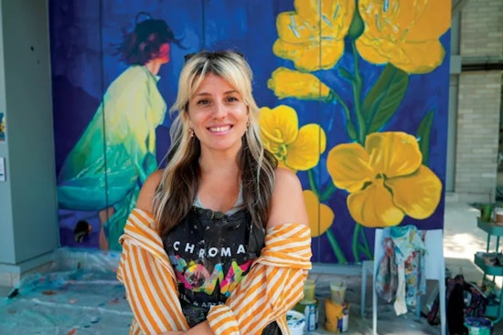 New Mural by Artist Mariela Ajras Adds Vibrancy to Bloomington’s South Loop