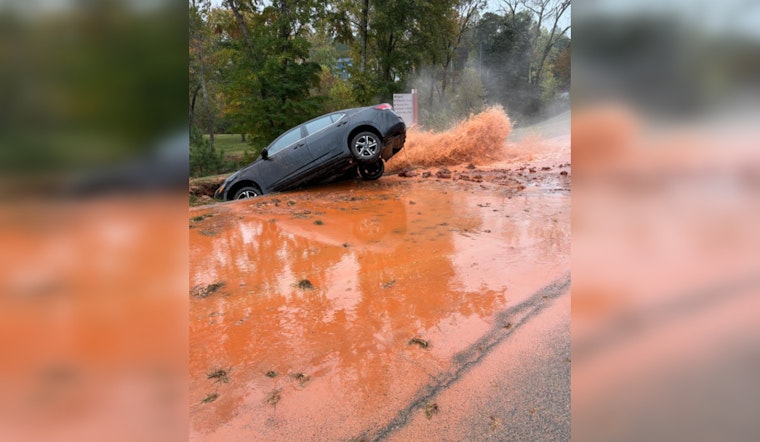 No Injuries but Major Disruptions as Car Crash Causes Flood on Huntersville's Reese Boulevard
