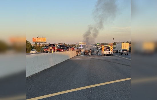 No Injuries Reported as Vehicle Fire Disrupts I-40 Eastbound Traffic Near Lebanon