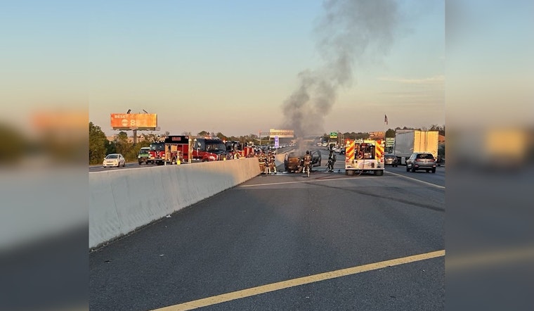 No Injuries Reported as Vehicle Fire Disrupts I-40 Eastbound Traffic Near Lebanon