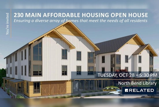 North Bend to Host Open House for 230 Main Affordable Housing Project on October 28