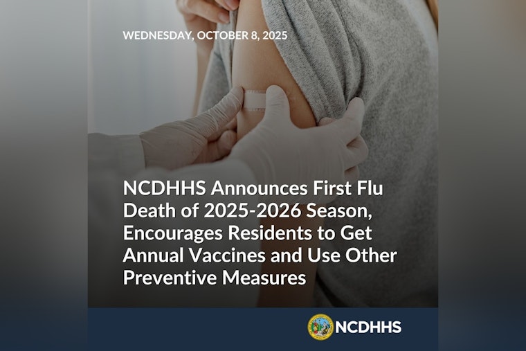 North Carolina Reports First Flu-Related Death of the Season as Health Officials Urge Vaccinations and Precautions