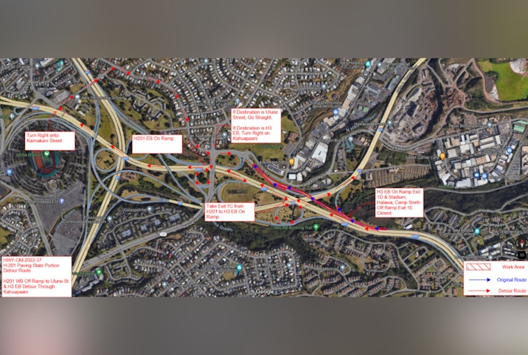 O‘ahu Drivers Alerted to Nightly Closures of Hālawa and H-3 Freeway Off-Ramps for Repaving Starting Oct 19