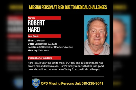 Oakland Police Seek Public's Help in Locating Missing 78-Year-Old Robert Hard Amid Concerns for His Health