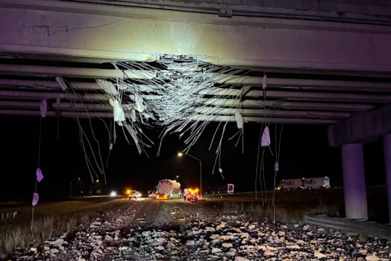 Overpass Damage from Oversized Semi Causes I-90 Westbound Closure Near Cle Elum