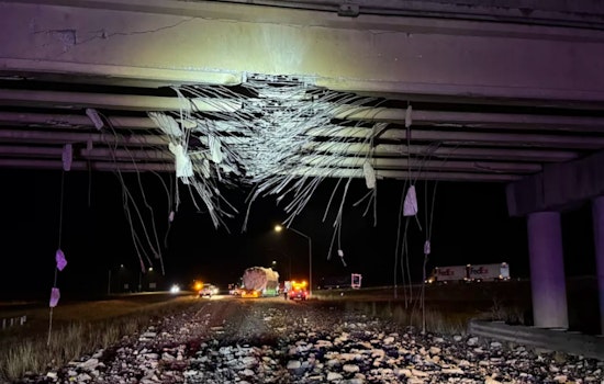 Overpass Damage from Oversized Semi Causes I-90 Westbound Closure Near Cle Elum