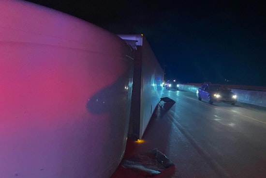 Overturned Semi on I-580 Southbound Near Mt. Rose Highway Causes Delays for Reno Commuters