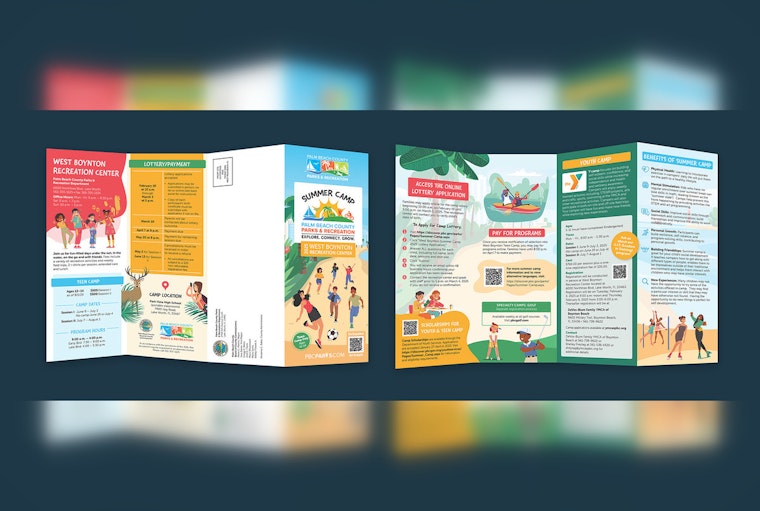 Palm Beach County Parks and Recreation Garners National GDUSA Health + Wellness Design Award for Summer Camp Brochure