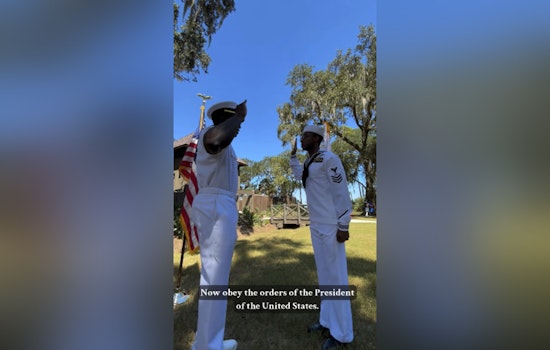 Petty Officer Taurean Wong Honored with Junior Sailor of the Year Re-enlists at Historic Fort Mose Site in St. Johns County