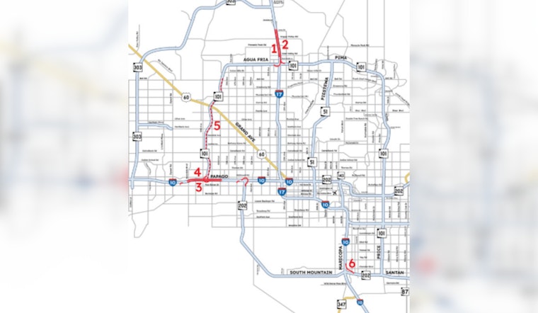 Phoenix Drivers Alert, Weekend Freeway Closures for ADOT Improvement Projects