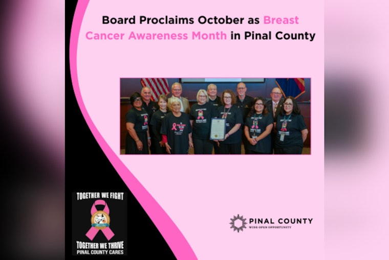 Pinal County Declares October as Breast Cancer Awareness Month: Emphasizes Early Detection and Community Support