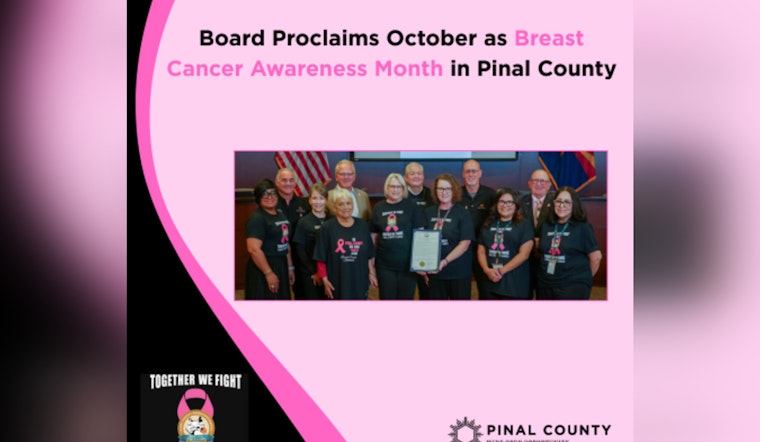 Pinal County Declares October as Breast Cancer Awareness Month: Emphasizes Early Detection and Community Support