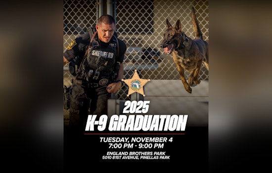 Pinellas County Sheriff's Office Celebrates New K-9 Teams with Public Graduation Event at England Brothers Park