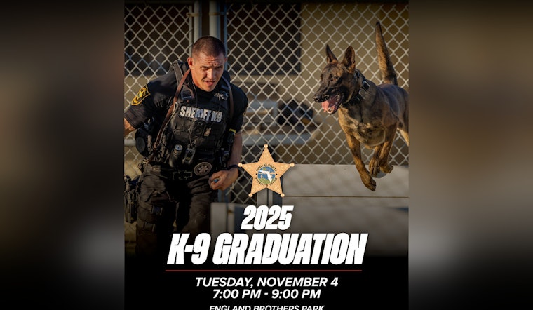 Pinellas County Sheriff's Office Celebrates New K-9 Teams with Public Graduation Event at England Brothers Park