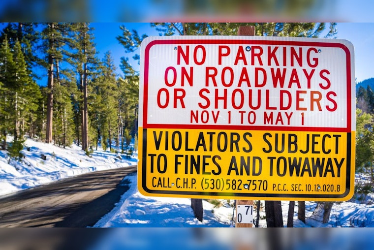 Placer County Announces Early Start to Parking Restrictions Near Tahoe Ahead of Winter Season