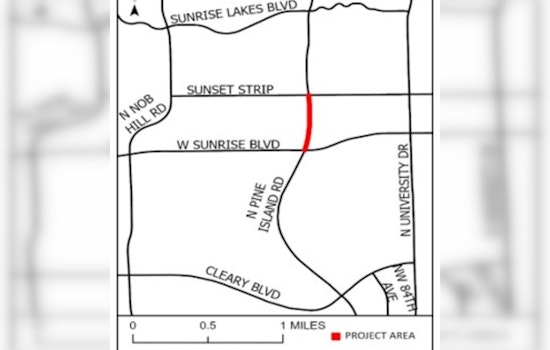 Plantation and Sunrise Residents Alerted to Nighttime Roadwork on North Pine Island Road
