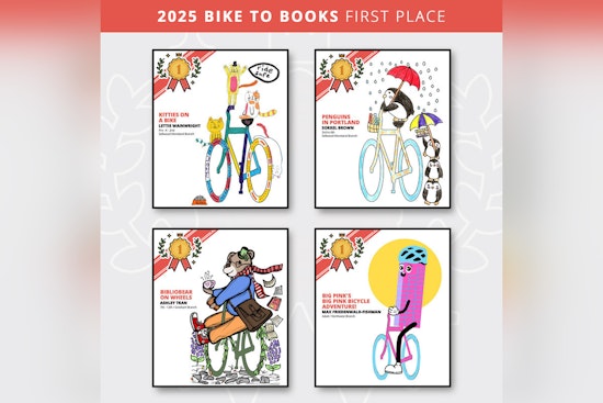 Portland's Streets to Transform into Artistic Bike Lanes with 2025 Bike to Books Design Contest Winners
