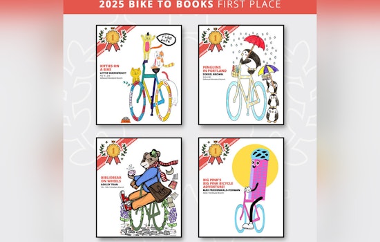 Portland's Streets to Transform into Artistic Bike Lanes with 2025 Bike to Books Design Contest Winners