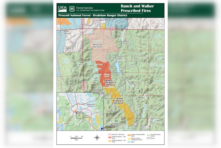 Prescott National Forest to Commence Controlled Burns Near Walker Rd. on October 26