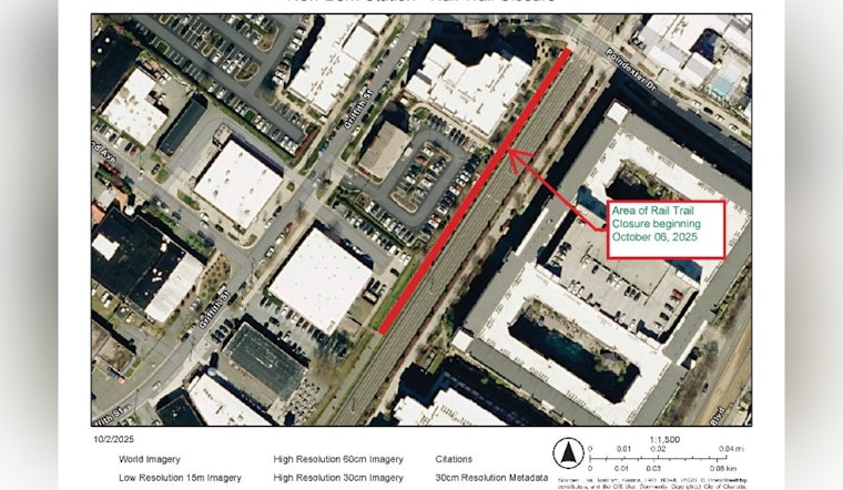 Rail Trail Detours Begin Oct. 6 in Charlotte Amid New Bern Drainage Project