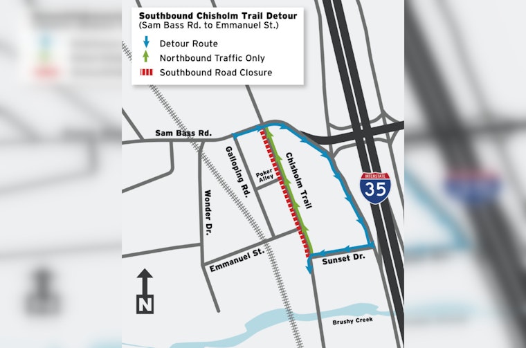 Road Detour on Chisholm Trail Road Announced in Round Rock Due to Unexpected Utility Find