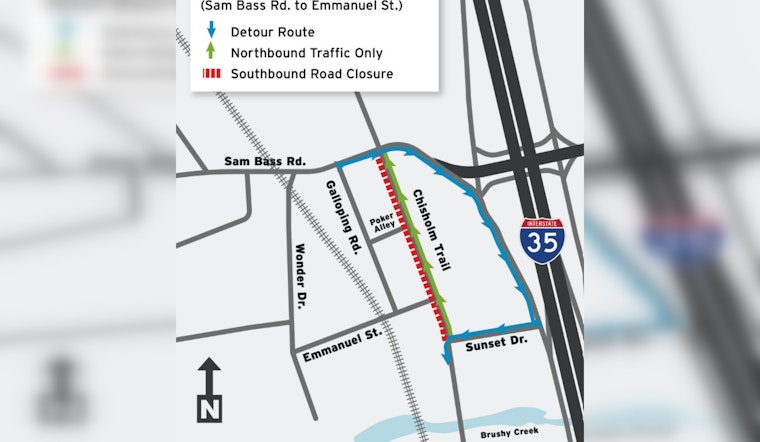 Road Detour on Chisholm Trail Road Announced in Round Rock Due to Unexpected Utility Find